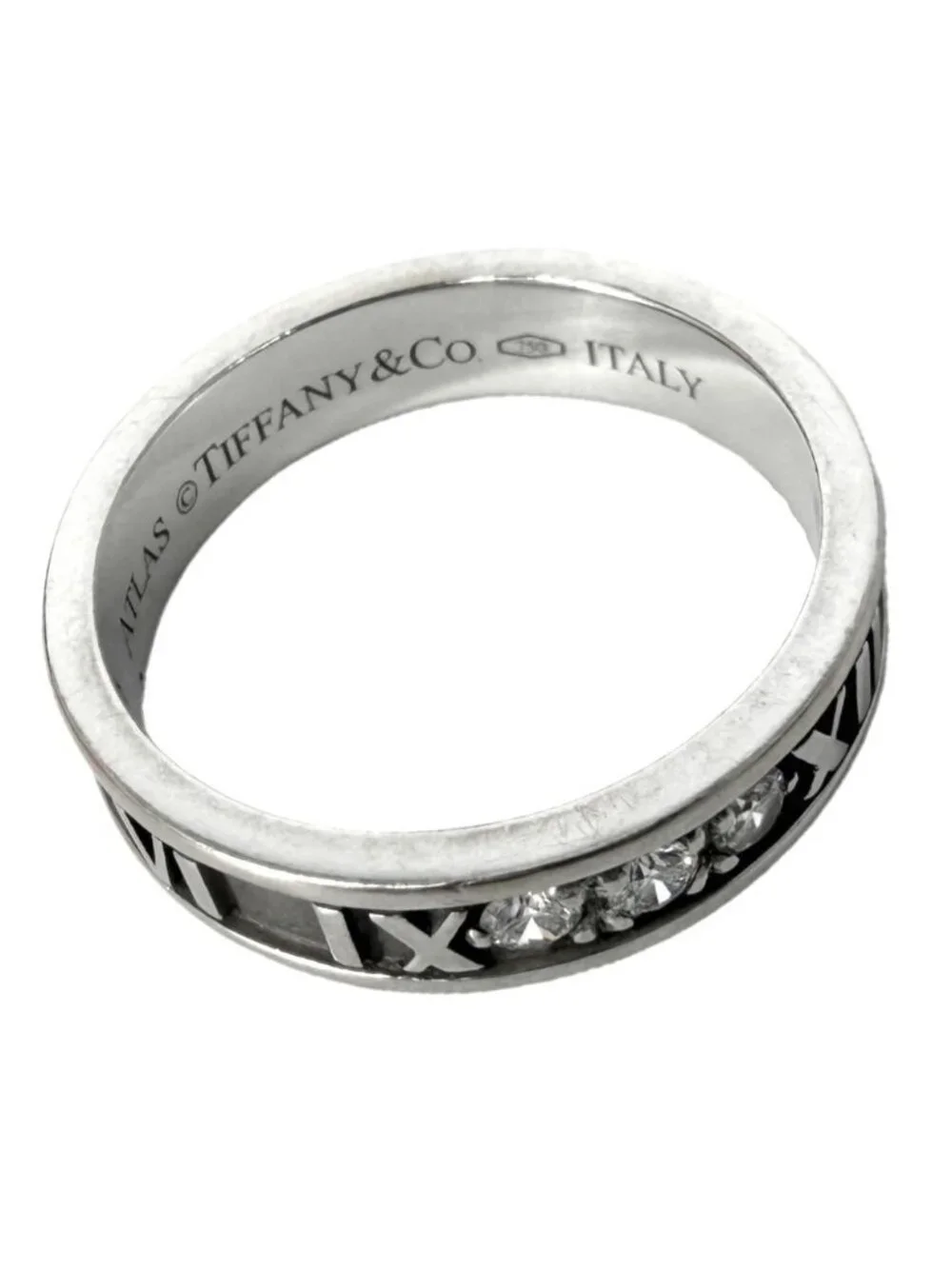 Tiffany & Co Ring Atlas WG 18k White Gold Diamond